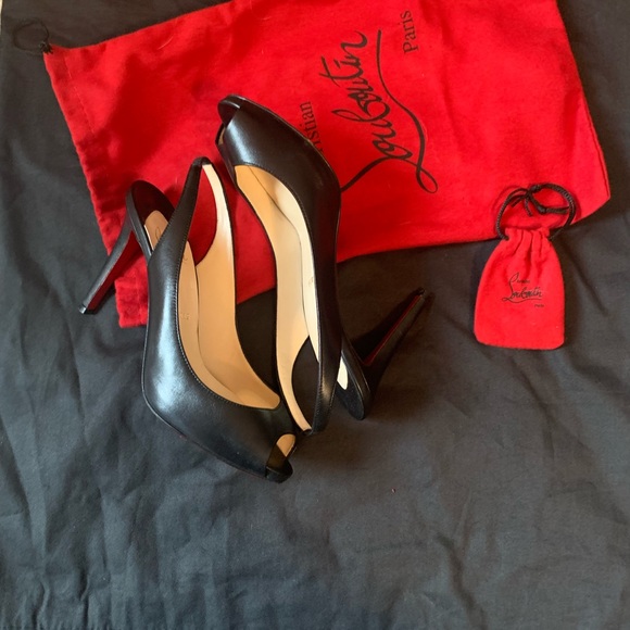 Christian Louboutin lady sling heels - Picture 1 of 6